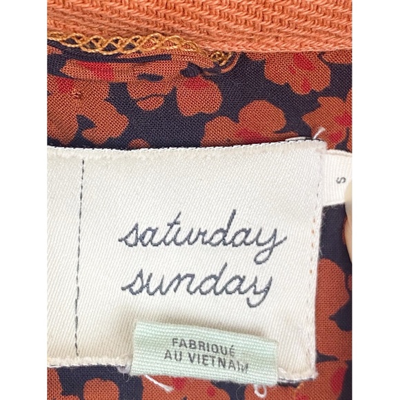 Anthropologie Saturday Sunday Tavi Moto Cotton Knit Jacket, Rust Orange - Size S - Picture 8 of 9